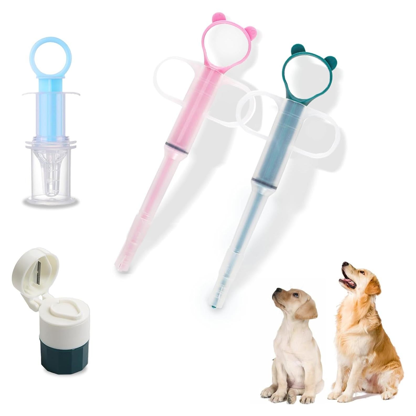 Dispensador de Pastillas para Mascotas AORPLIM 4 en 1 Azul