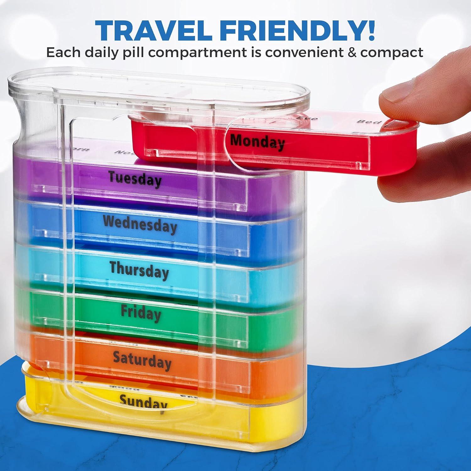 Organizador Semanal de Pastillas MEDca con Cortador V-Grip