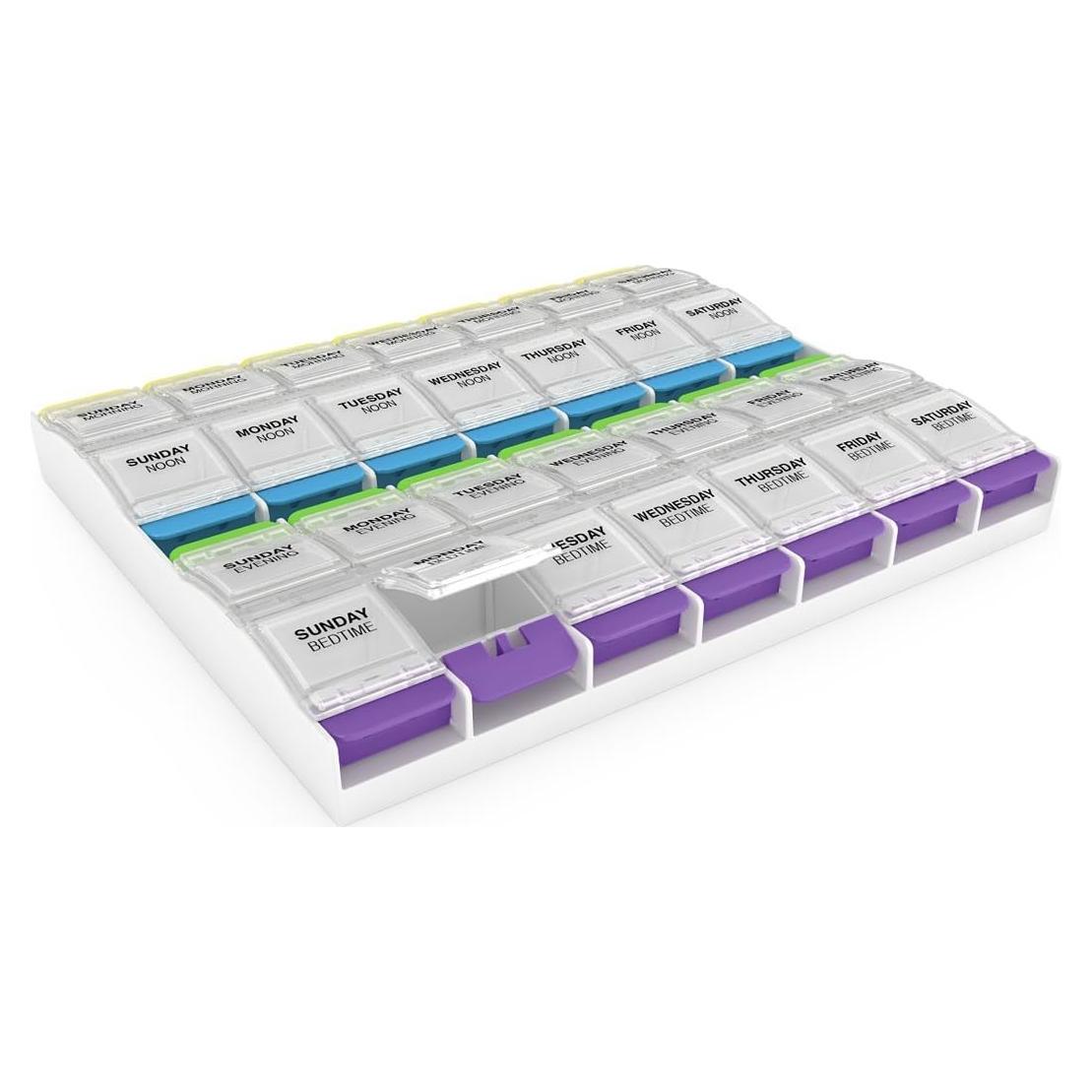 Organizador de Pastillas Semanal Ezy Dose Extra Grande 4 Dosis