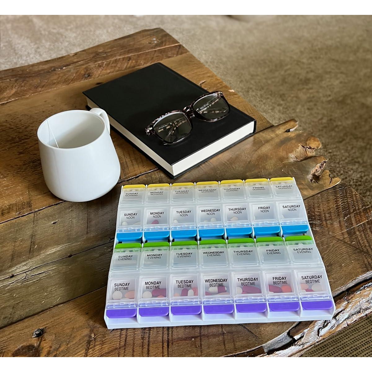 Organizador de Pastillas Semanal Ezy Dose Extra Grande 4 Dosis