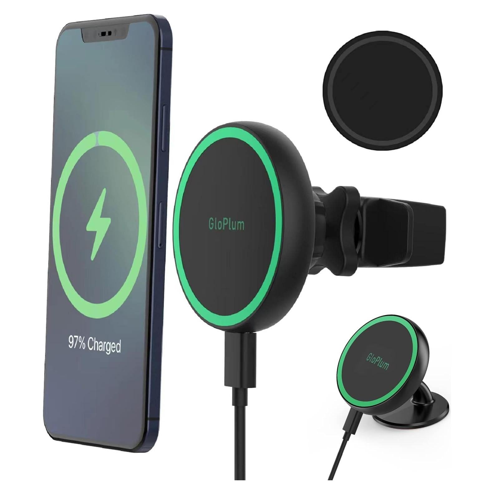 Soporte Carga Inalámbrica Magnético Gloplum para iPhone 15/14/13