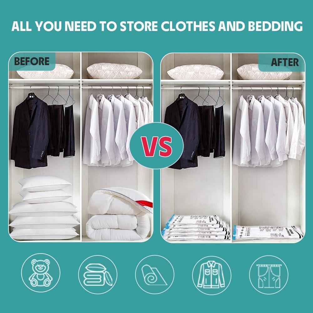 20 Bolsas de Almacenamiento al Vacío Newunisi - Jumbo, Grande, Mediano, Pequeño