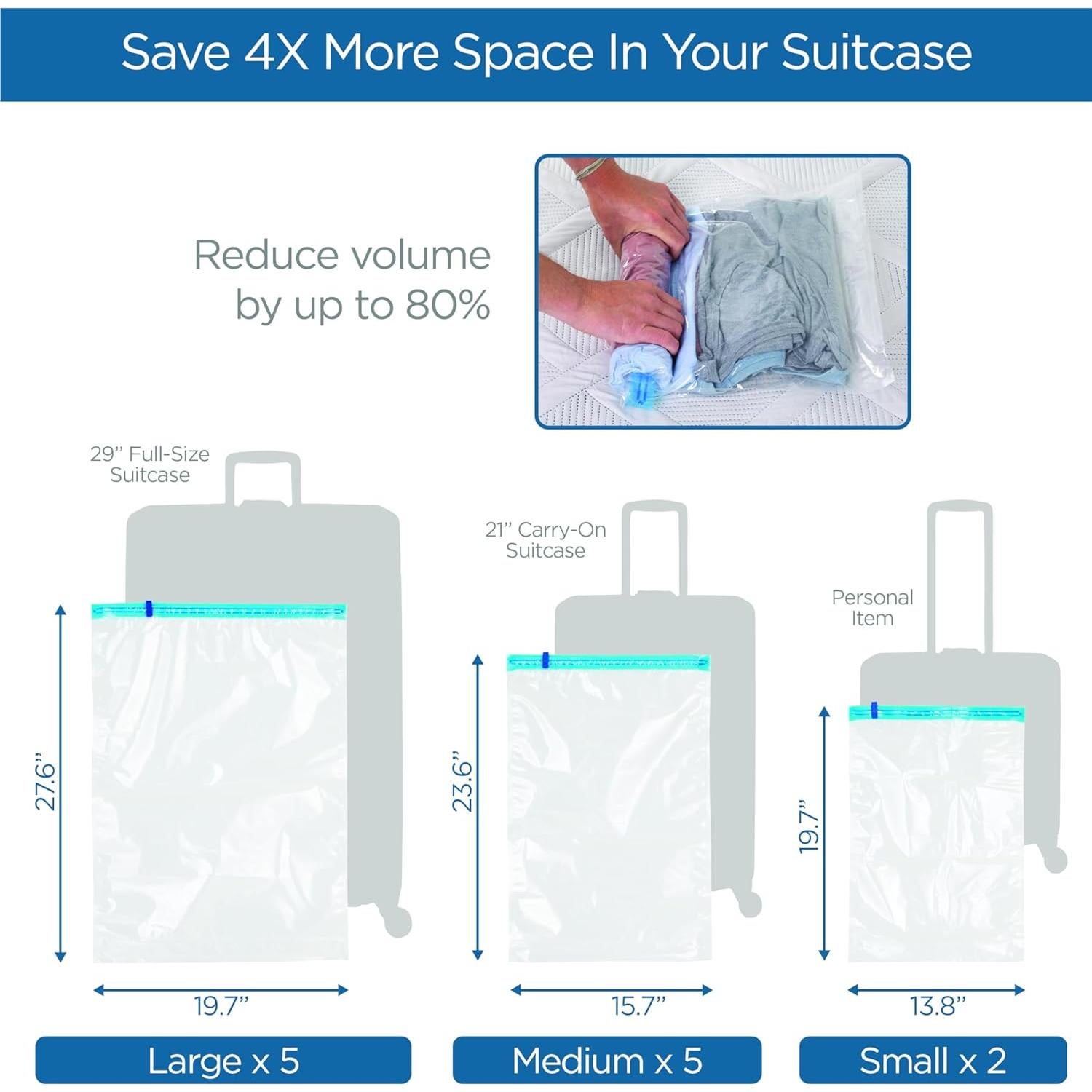 Bolsas de Almacenamiento Honey-Can-Do 12 Pack Vinilo