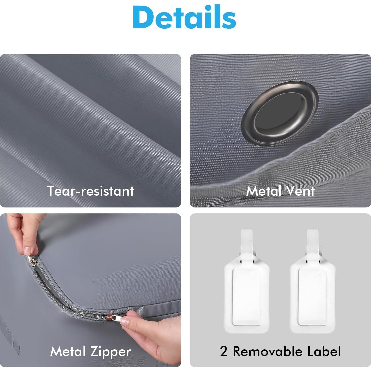 Bolsas de Almacenamiento Vercclik 2 Paquete Compresión Gris