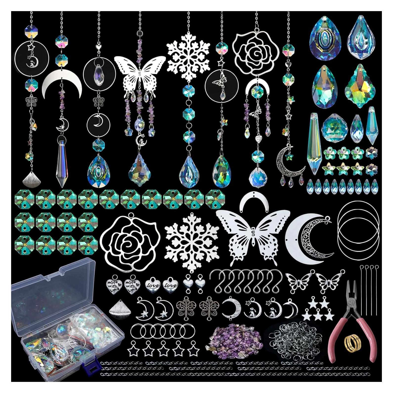 Kit de Suncatchers DIY HYBEADS 400 Piezas Cristales Decorativos