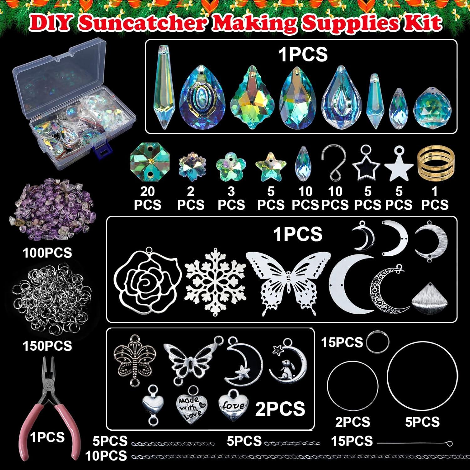 Kit de Suncatchers DIY HYBEADS 400 Piezas Cristales Decorativos