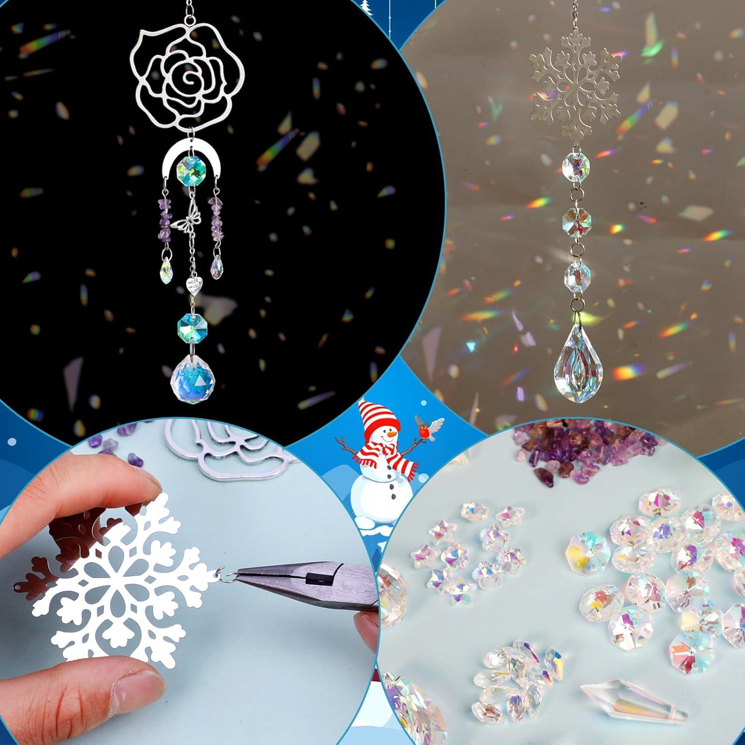 Kit de Suncatchers DIY HYBEADS 400 Piezas Cristales Decorativos