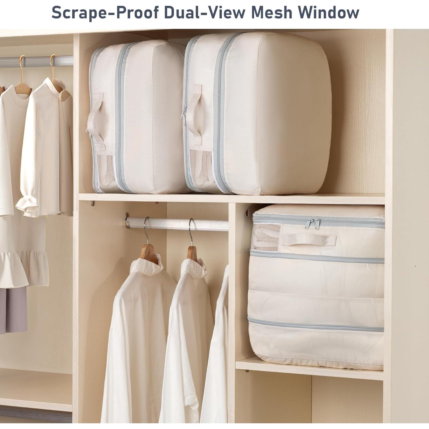 Bolsas de Almacenamiento DIMJ 6 Paquete Compresión 39L Beige