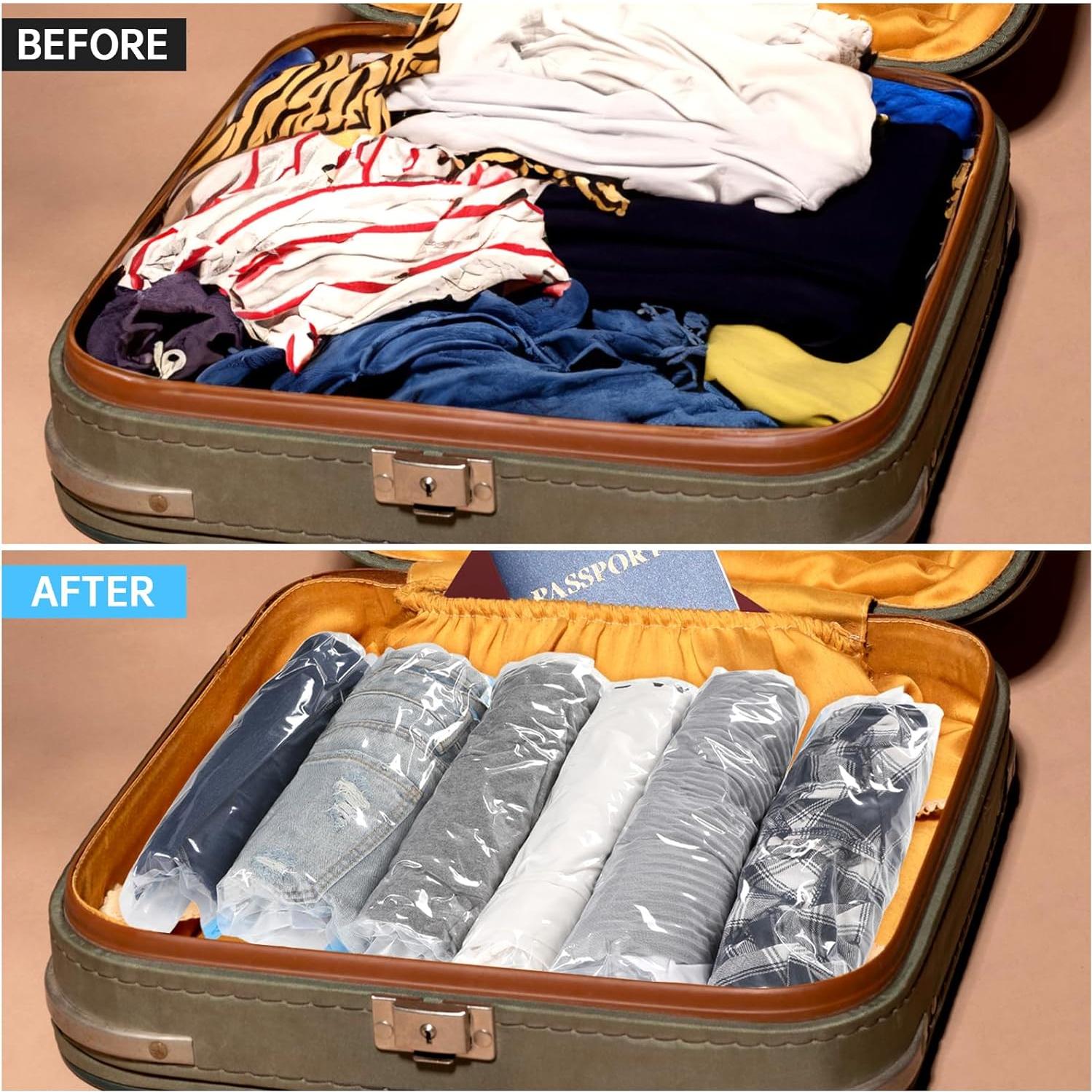 Paquete de 6 Bolsas de Compresión Simarro 35x50cm Ahorra Espacio