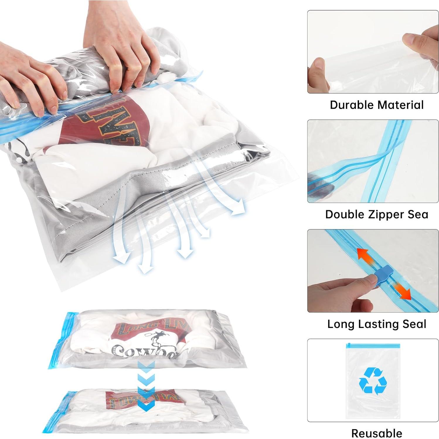 Paquete de 6 Bolsas de Compresión Simarro 35x50cm Ahorra Espacio