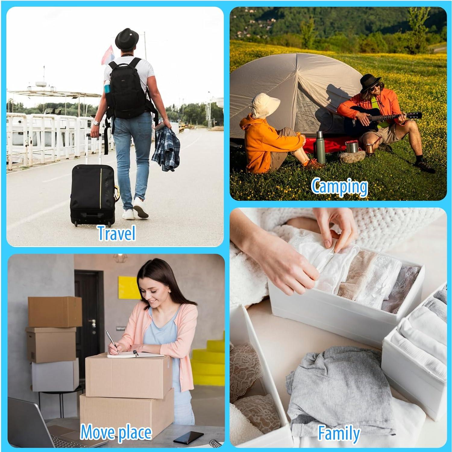 Paquete de 6 Bolsas de Compresión Simarro 35x50cm Ahorra Espacio