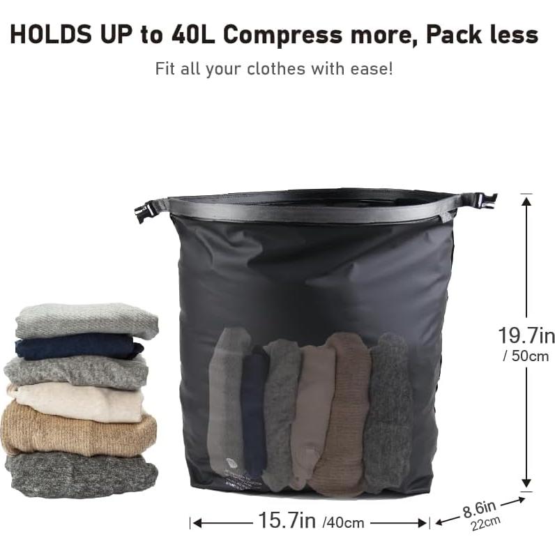 Bolsas de Compresión al Vacío Noitullop 40L Reutilizables