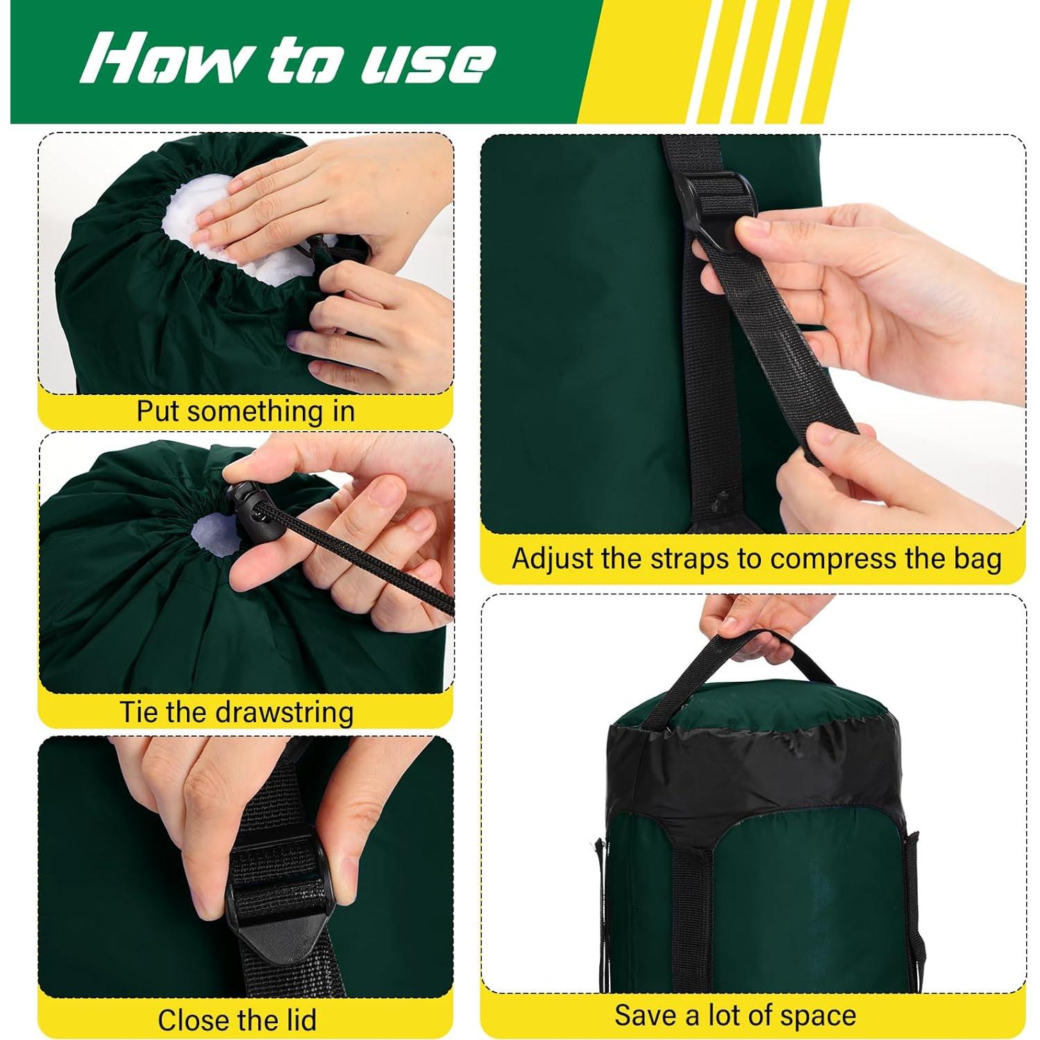 5 Sacos de Compresión GliCraft 20L Impermeables para Mochilas