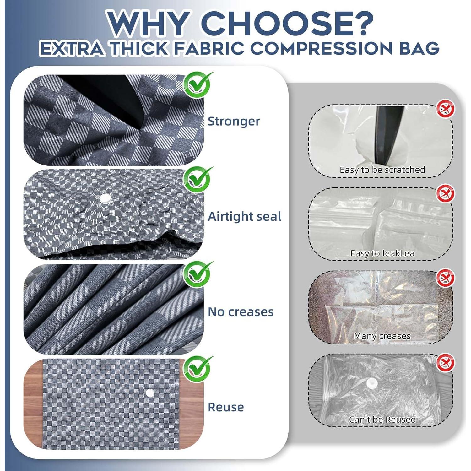 Bolsas de Sellado al Vacío CSUPPCREA 6 Pzas con Bomba Eléctrica