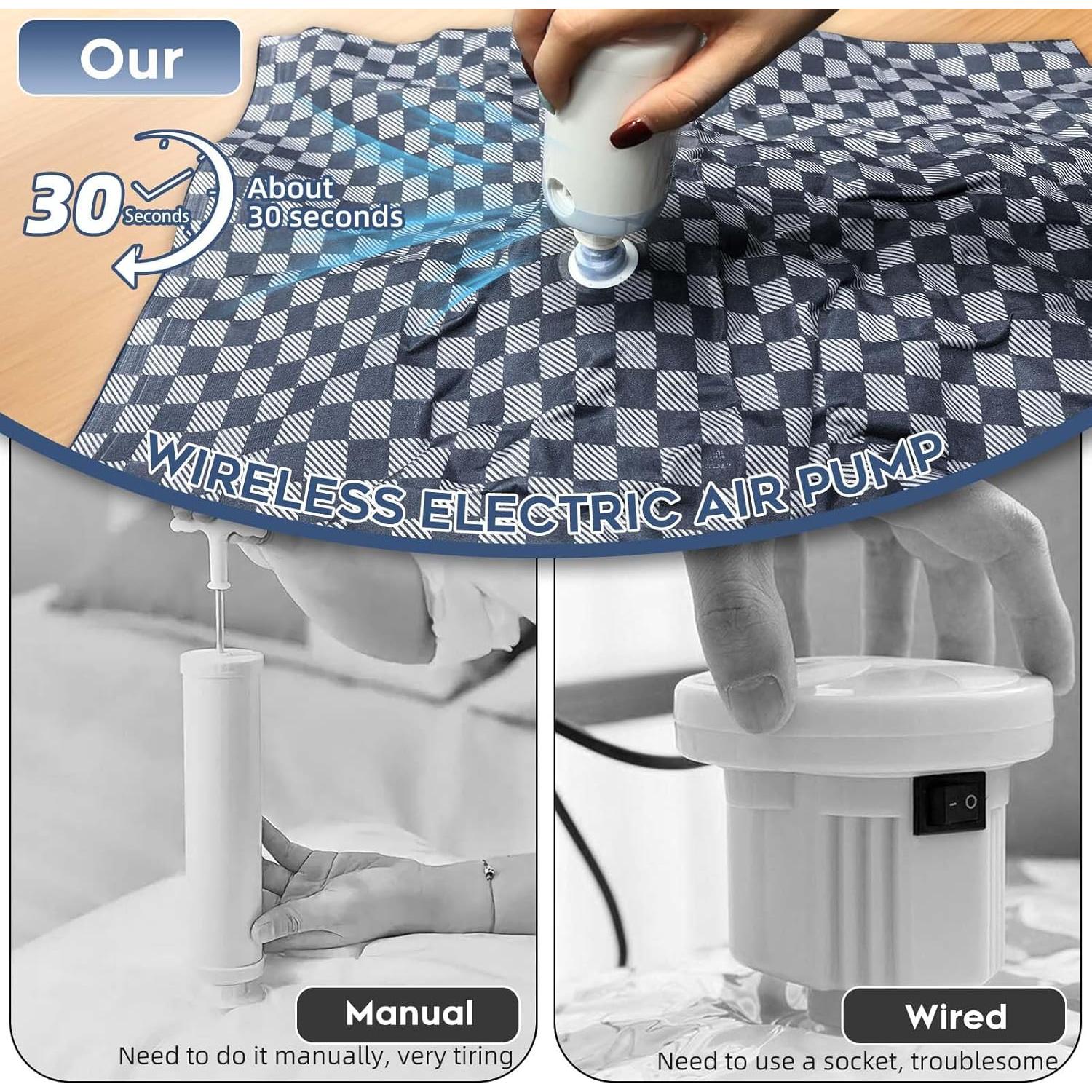 Bolsas de Sellado al Vacío CSUPPCREA 6 Pzas con Bomba Eléctrica