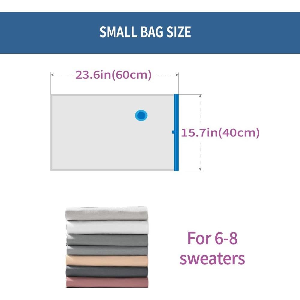 Paquete de 7 Bolsas de Almacenamiento al Vacío GIGAORNIS 60x40cm