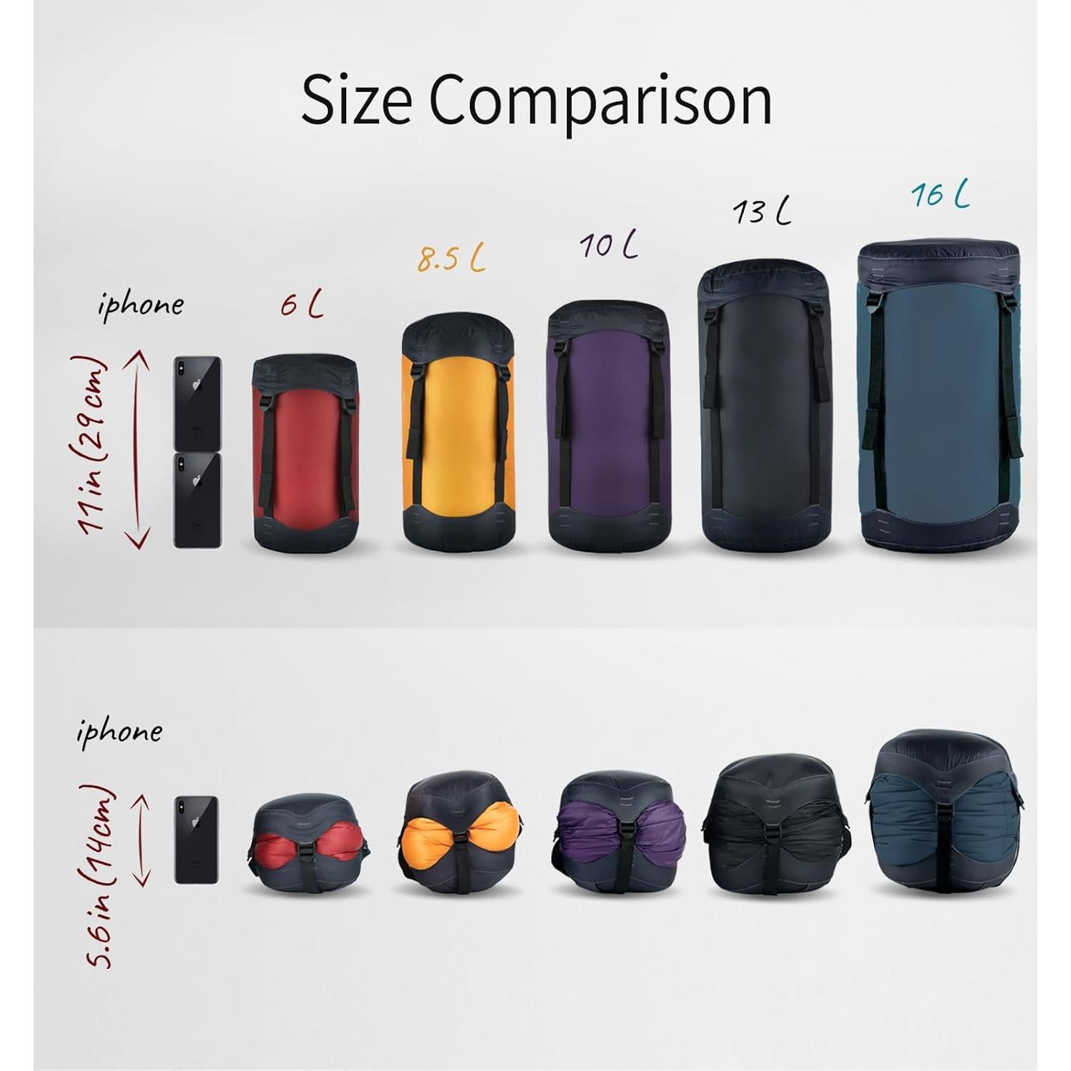 Saco de Compresión Litume E638 6L Rojo Impermeable