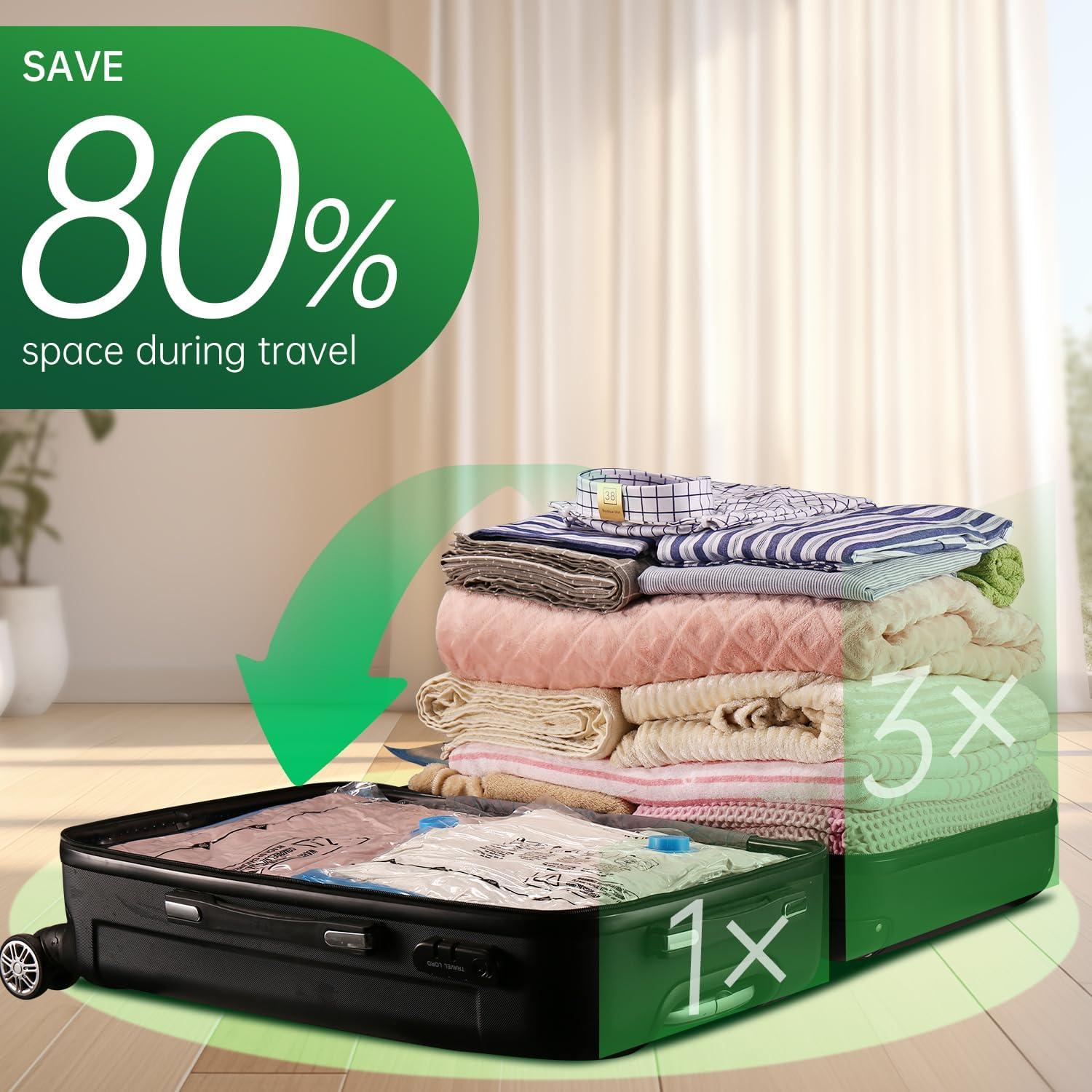 Bolsas de Vacío Brodi 10 Pzas con Bomba Eléctrica - Ahorra Espacio