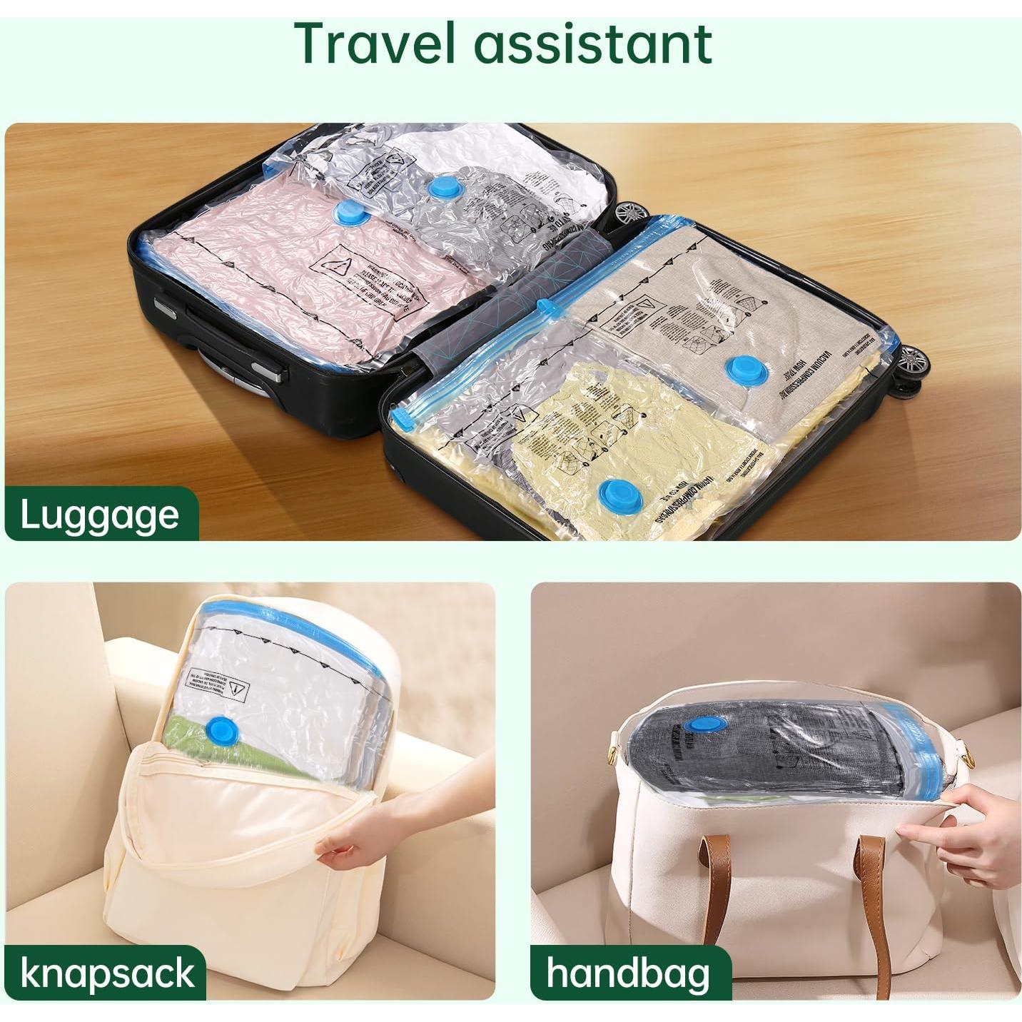 Bolsas de Vacío Brodi 10 Pzas con Bomba Eléctrica - Ahorra Espacio