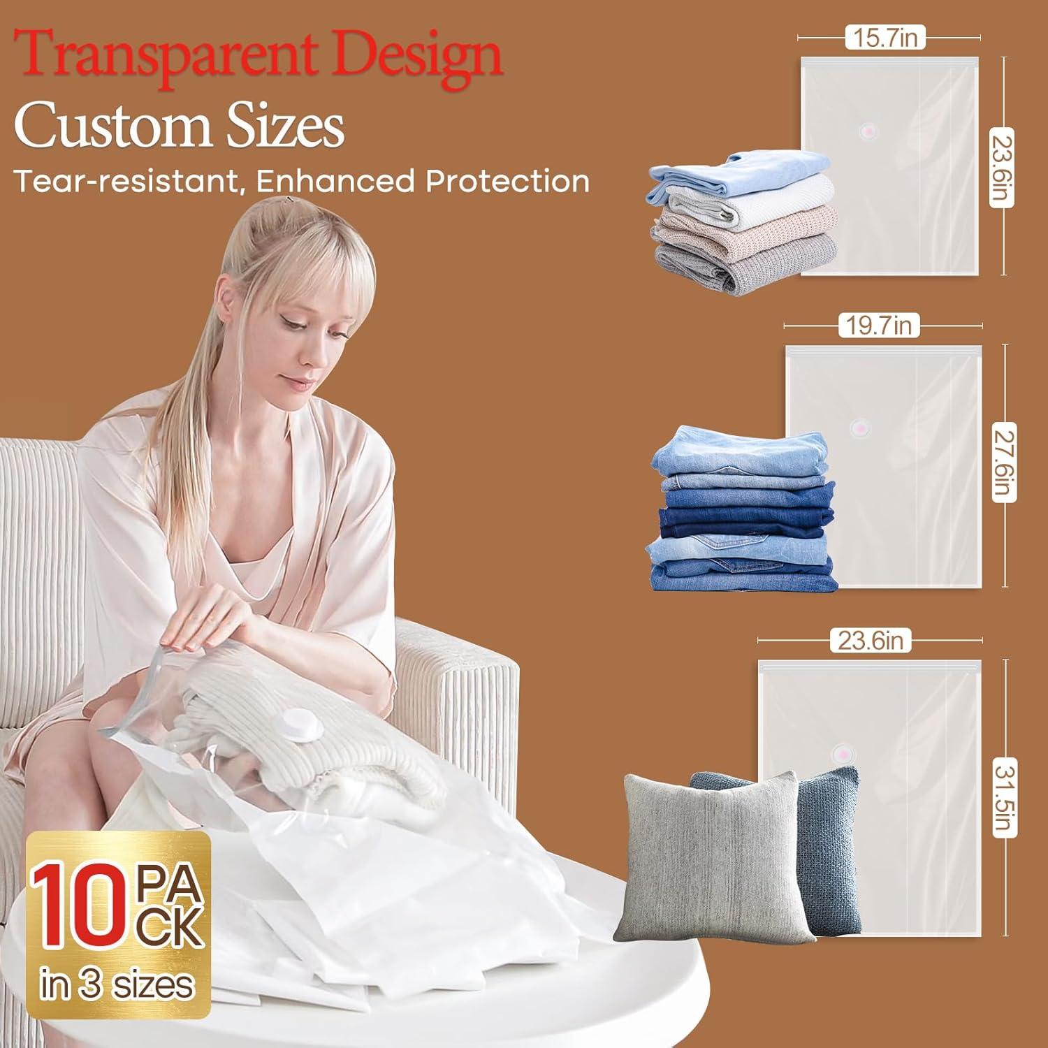 Bolsas de Almacenamiento al Vacío Vacbird - 10 Piezas con Bomba