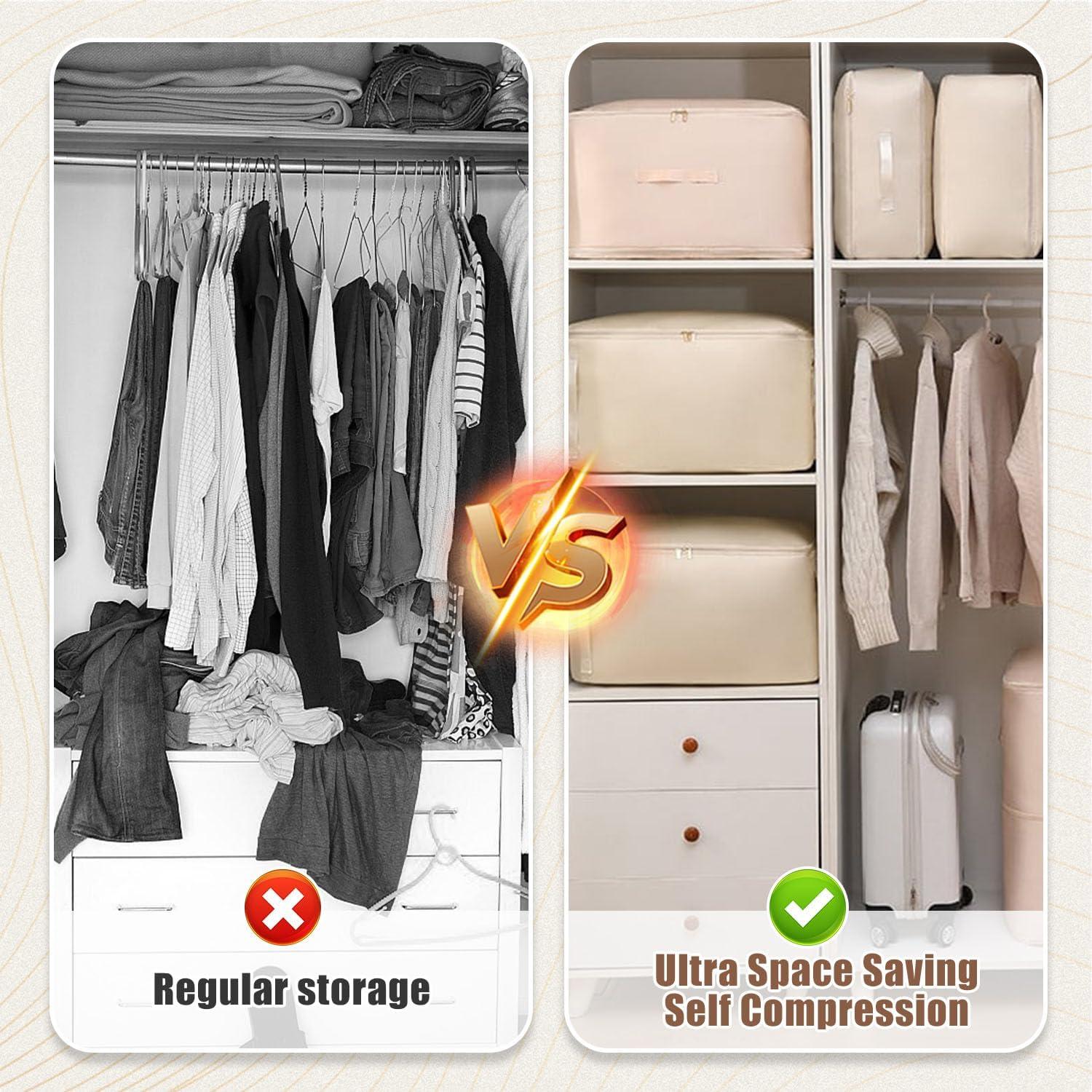 Organizador de Compresión Hoiuter Extra Grande 54x42x76cm Gris