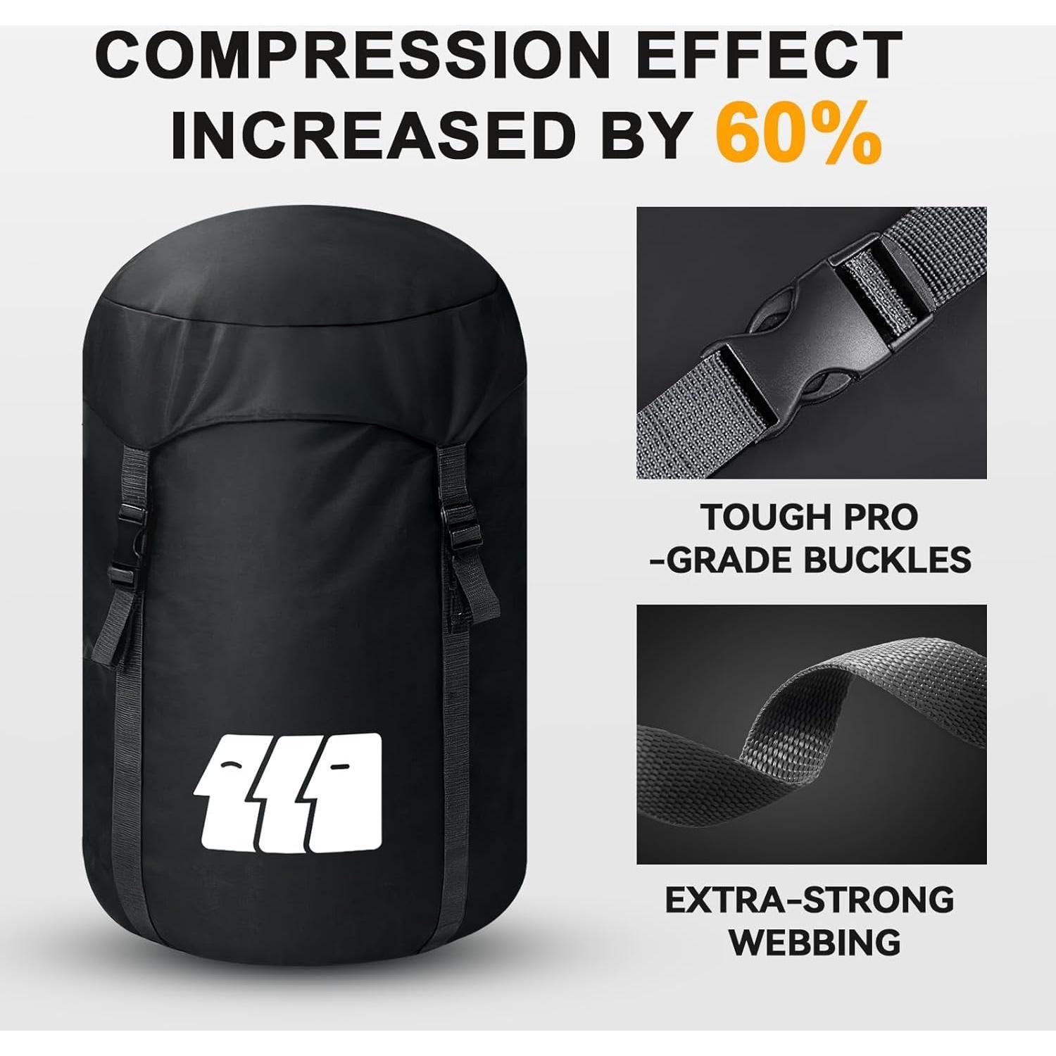 Saco de Compresión TANSTRIDER Negro M 20L Impermeable