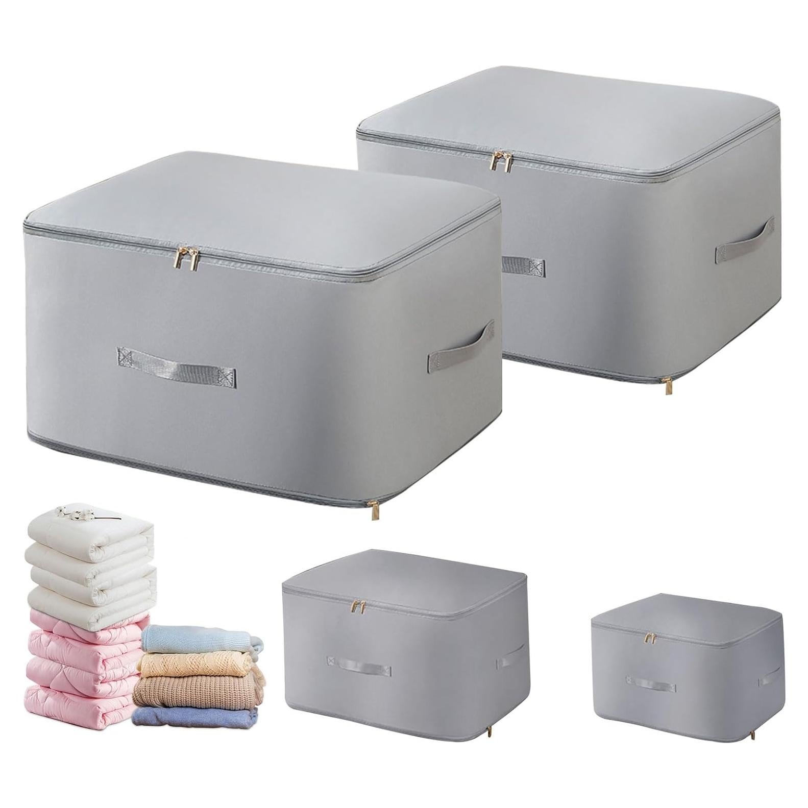 2 Pcs Organizador de Compresión Hefrseyo Gris 54x42x60cm