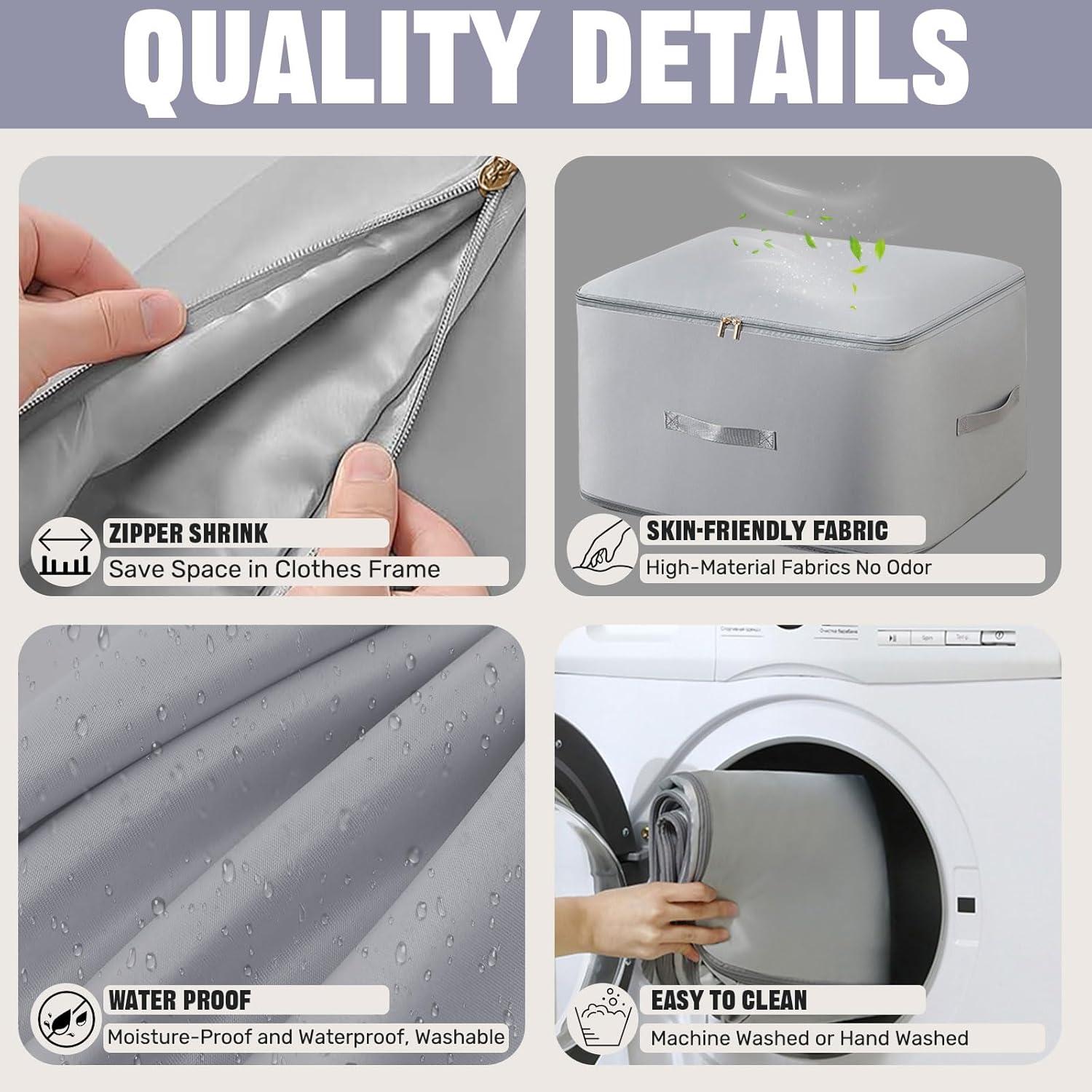 2 Pcs Organizador de Compresión Hefrseyo Gris 54x42x60cm