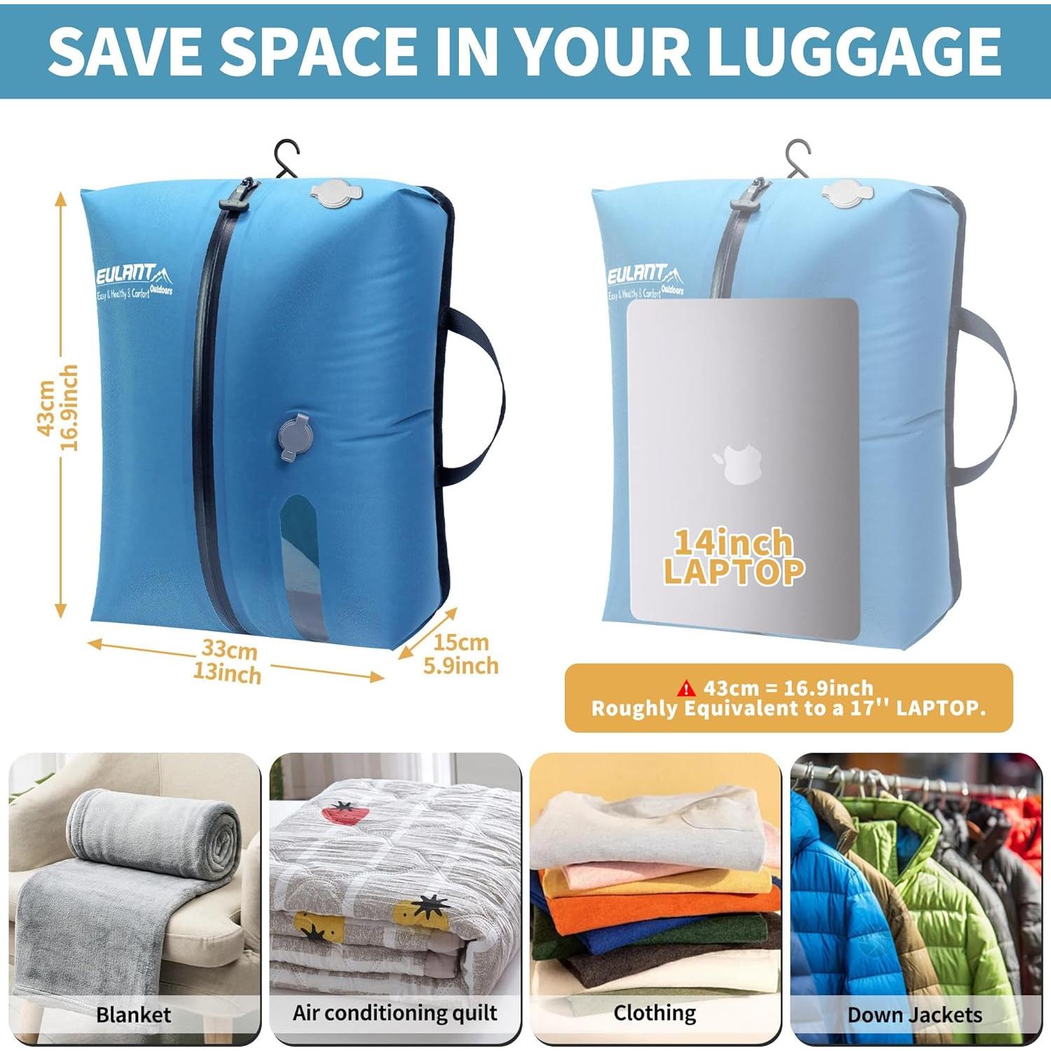 Paquete de 2 Bolsas de Vacío Reutilizables EULANT 44x32.5cm