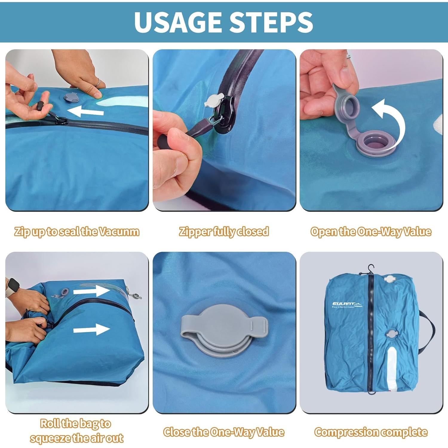 Paquete de 2 Bolsas de Vacío Reutilizables EULANT 44x32.5cm