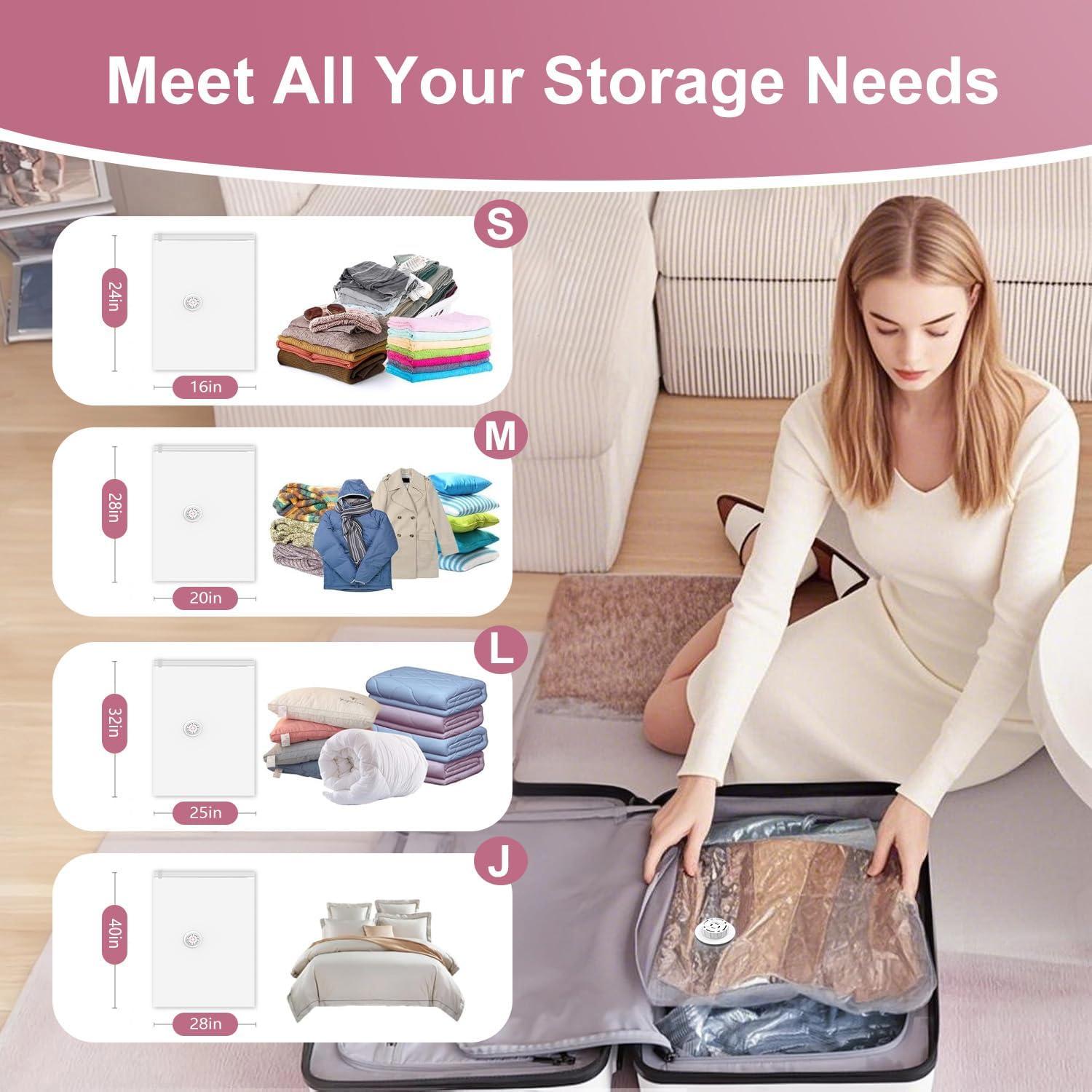 Bolsas de Sellado al Vacío AMZBOSS 16 Piezas para Ropa