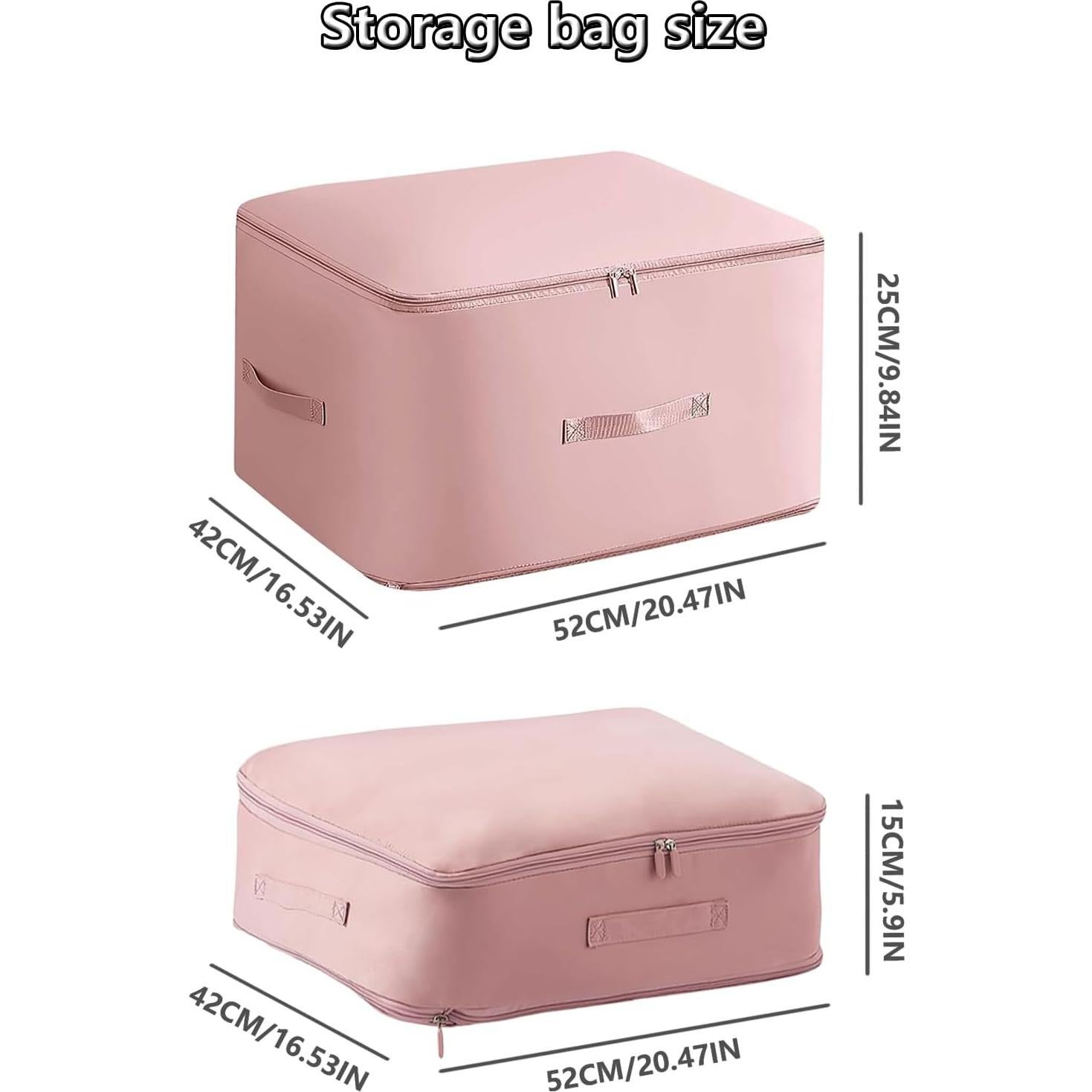 Bolsas de Almacenamiento de Compresión Rkssws 2PCS Rosa Grande