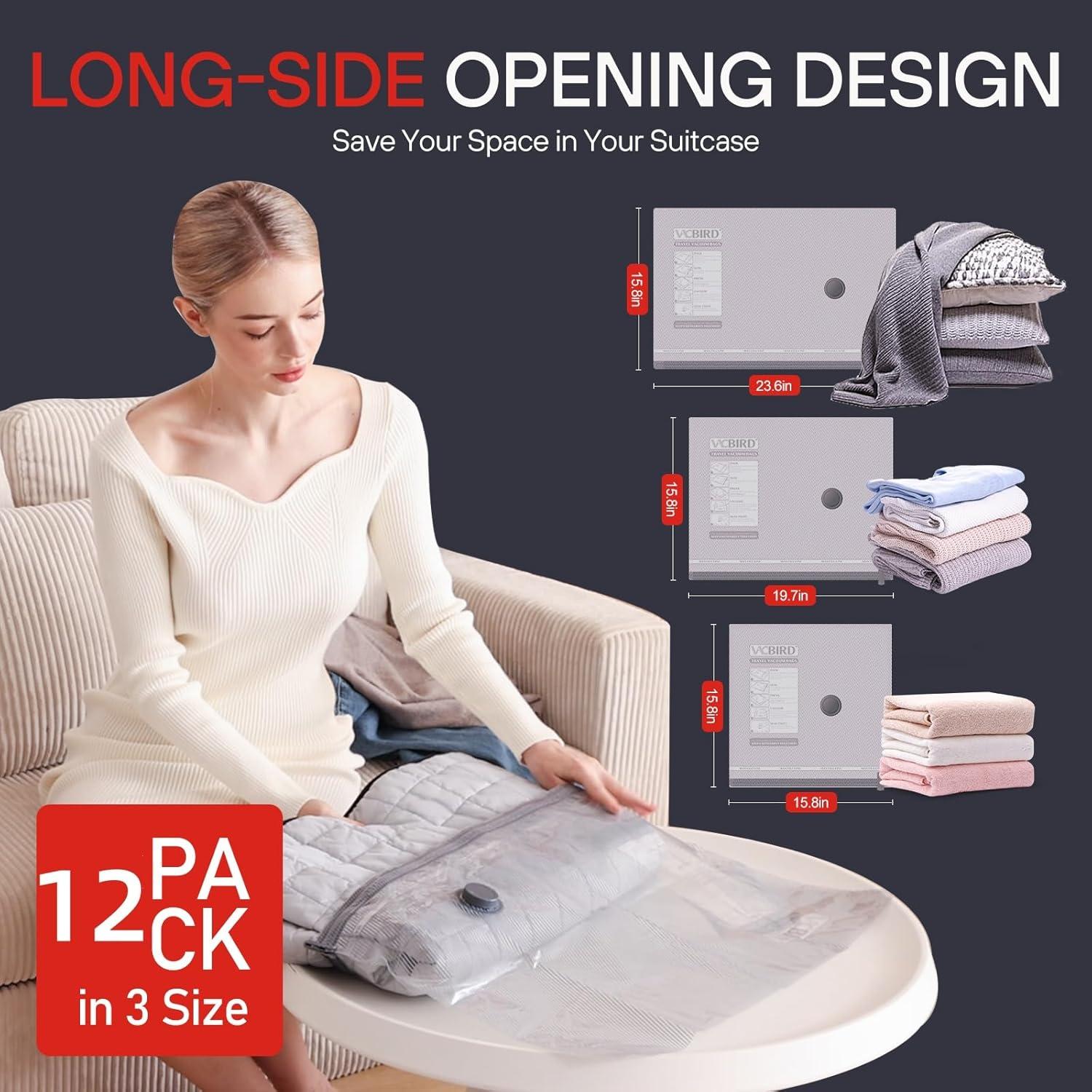 Bolsas de Almacenamiento al Vacío VMSTR - Paquete de 12