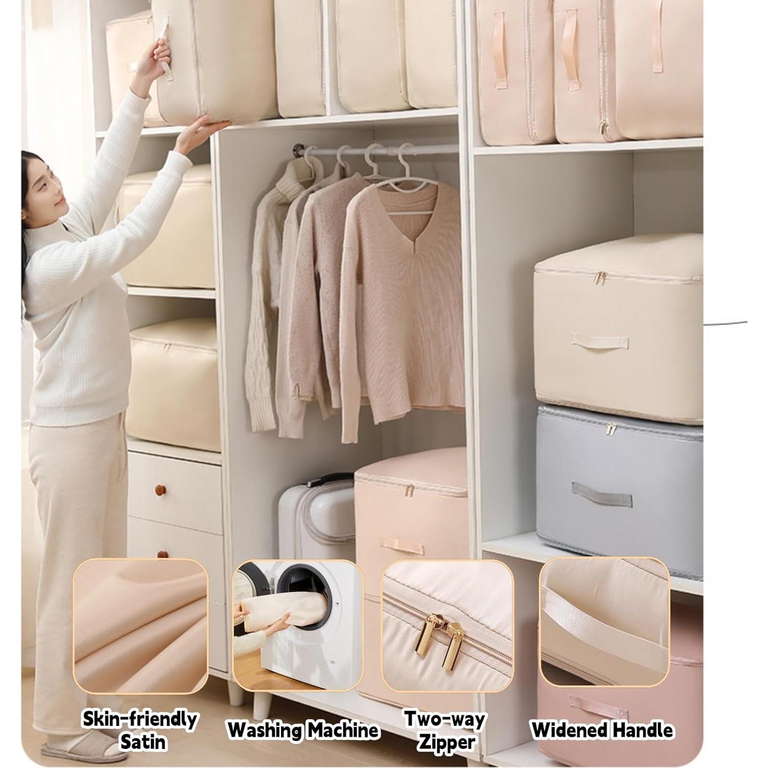 Organizador de Compresión VMQIPNS X-Grande Gris Claro