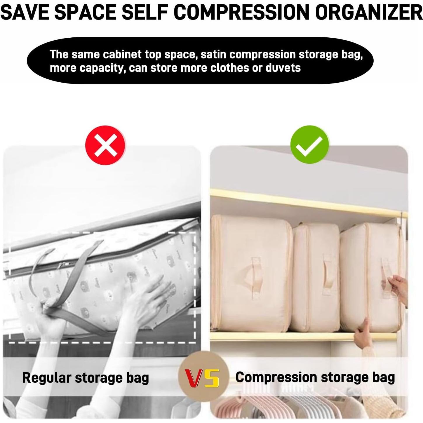 Organizador de Compresión VMQIPNS X-Grande Gris Claro