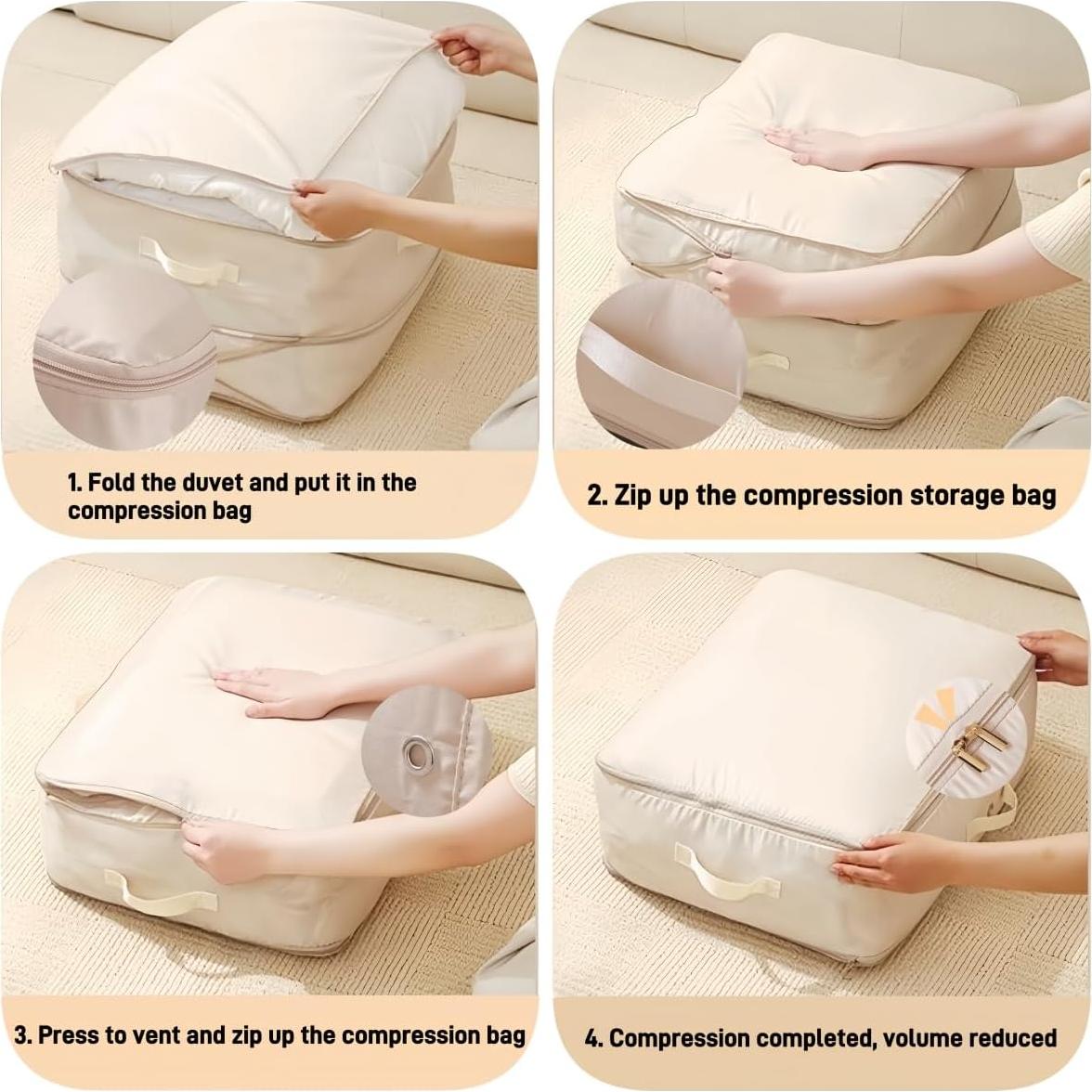 Organizador de Compresión VMQIPNS X-Grande Gris Claro