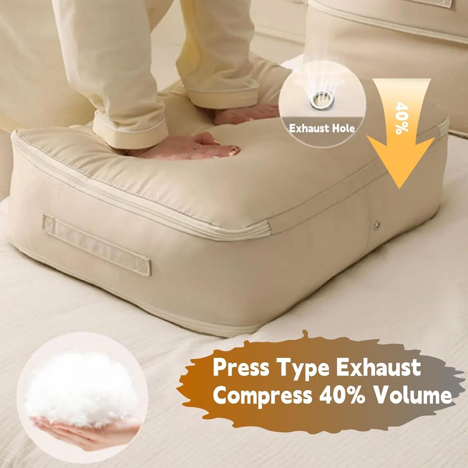 Organizador de Compresión VMQIPNS X-Grande Gris Claro