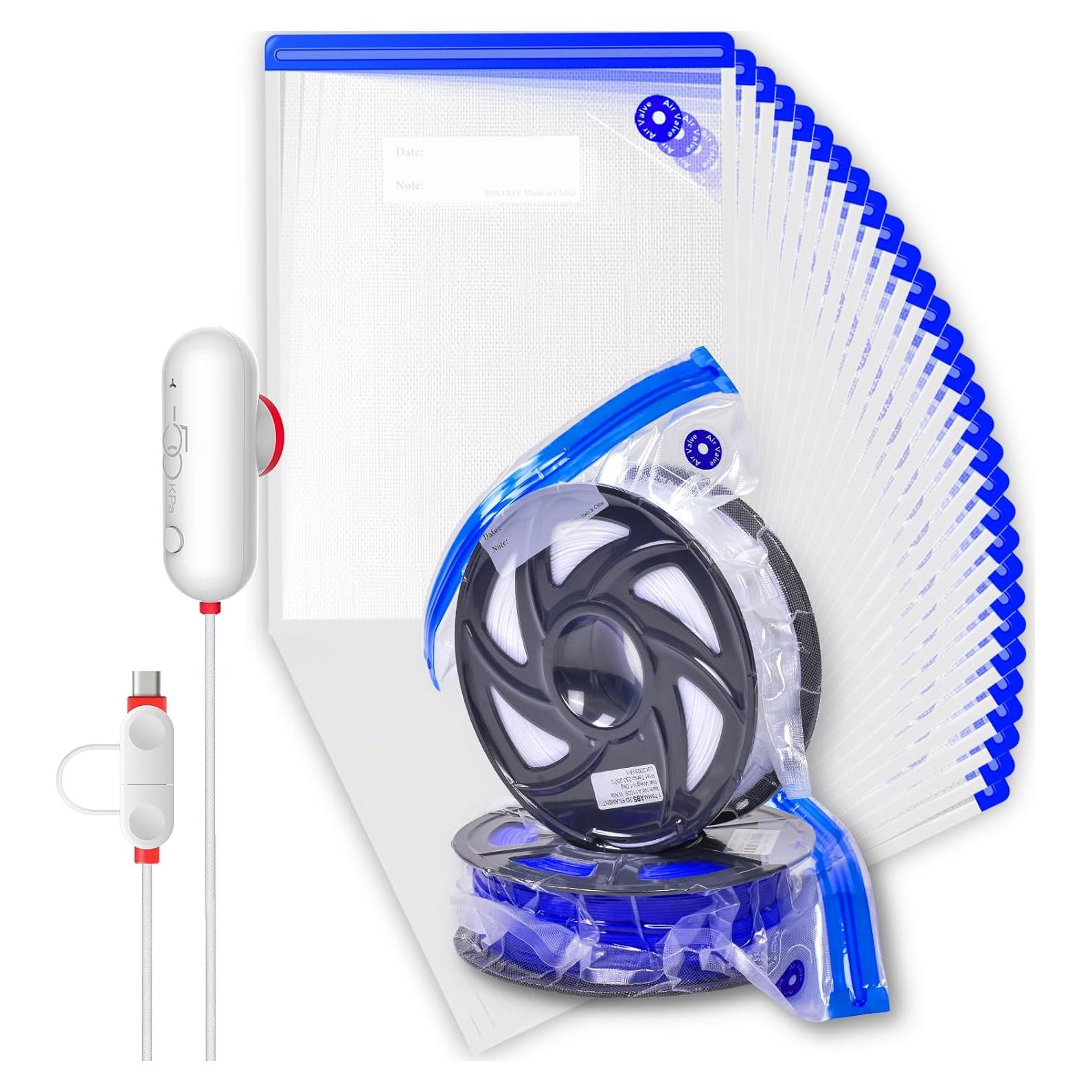 Bolsas de Almacenamiento al Vacío Vacbird 30 Pcs con Bomba USB