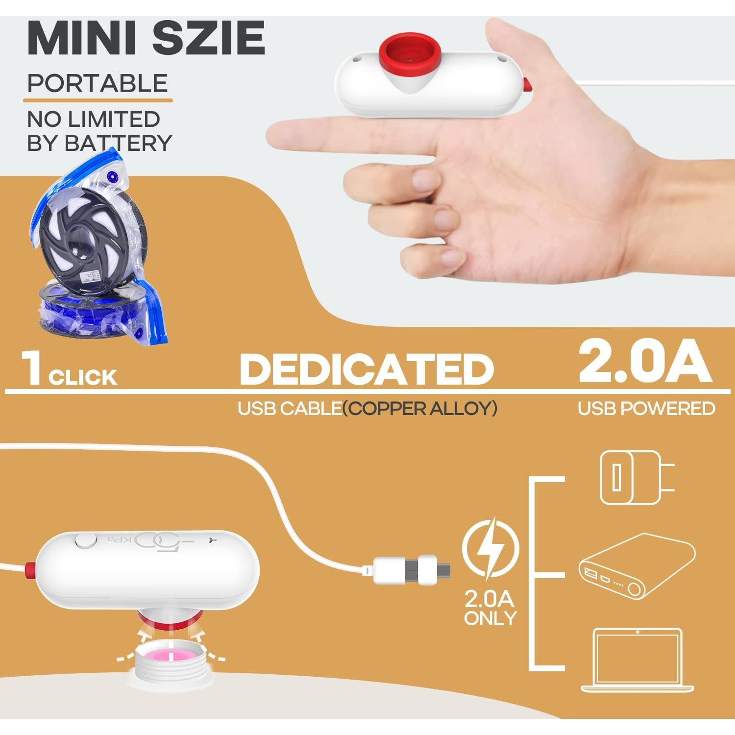 Bolsas de Almacenamiento al Vacío Vacbird 30 Pcs con Bomba USB