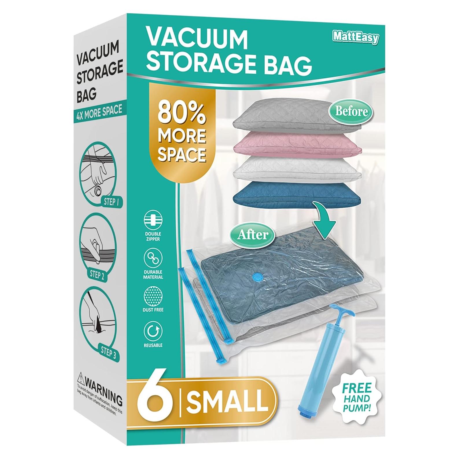 Bolsas de Almacenamiento al Vacío MattEasy 6 Pequeñas 60x40cm