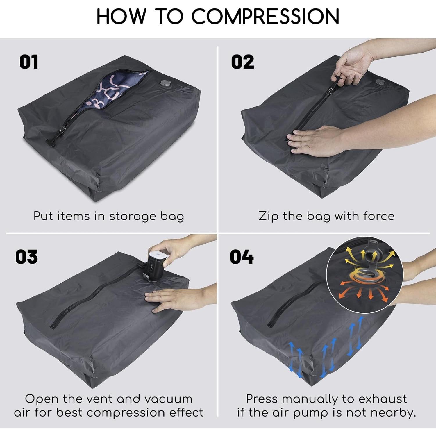 Paquete 2 Bolsas de Vacío Tiagowell Medianas Negras