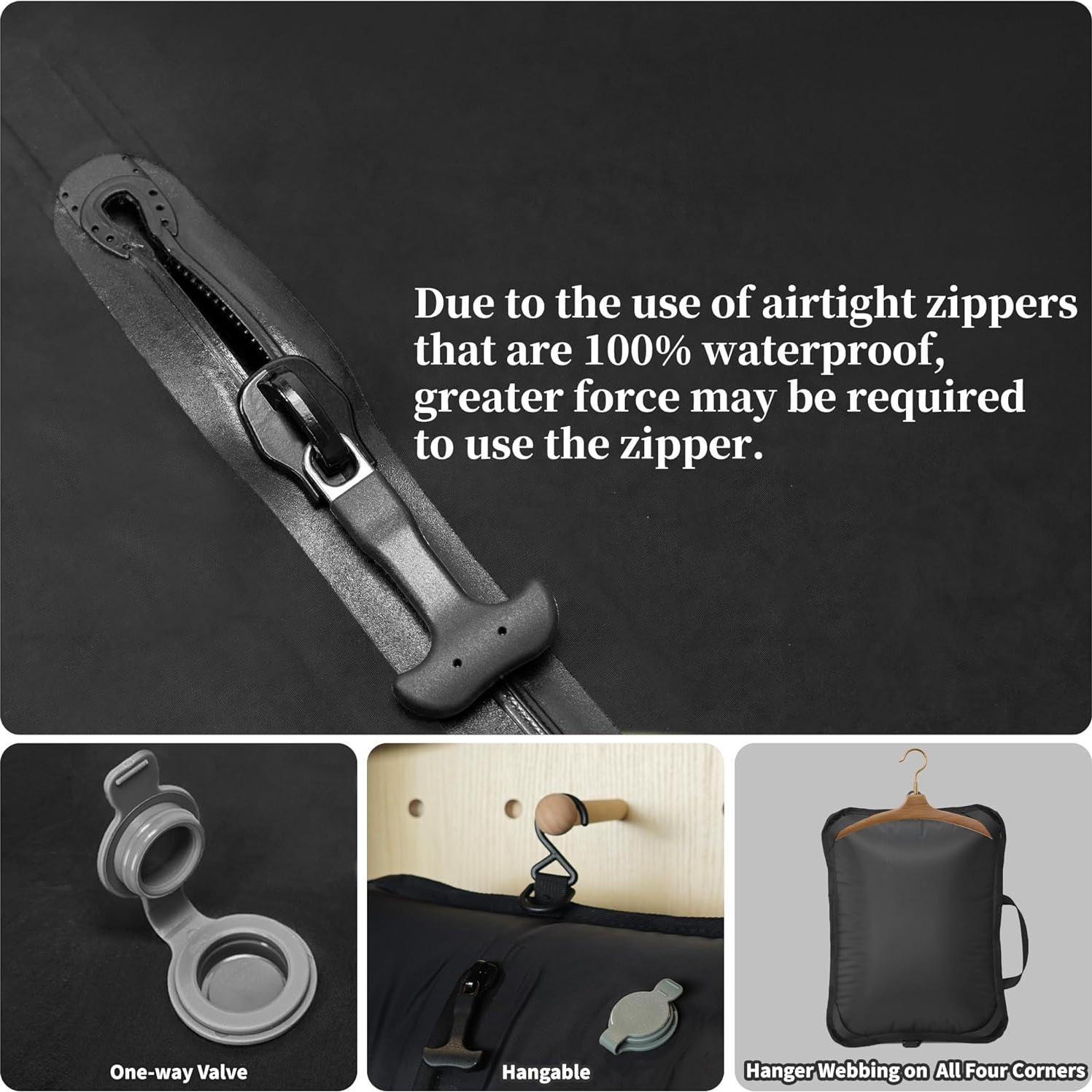 Bolsas de Vacío YEEKORO 2 PACK Negro 43x33 cm Reutilizables