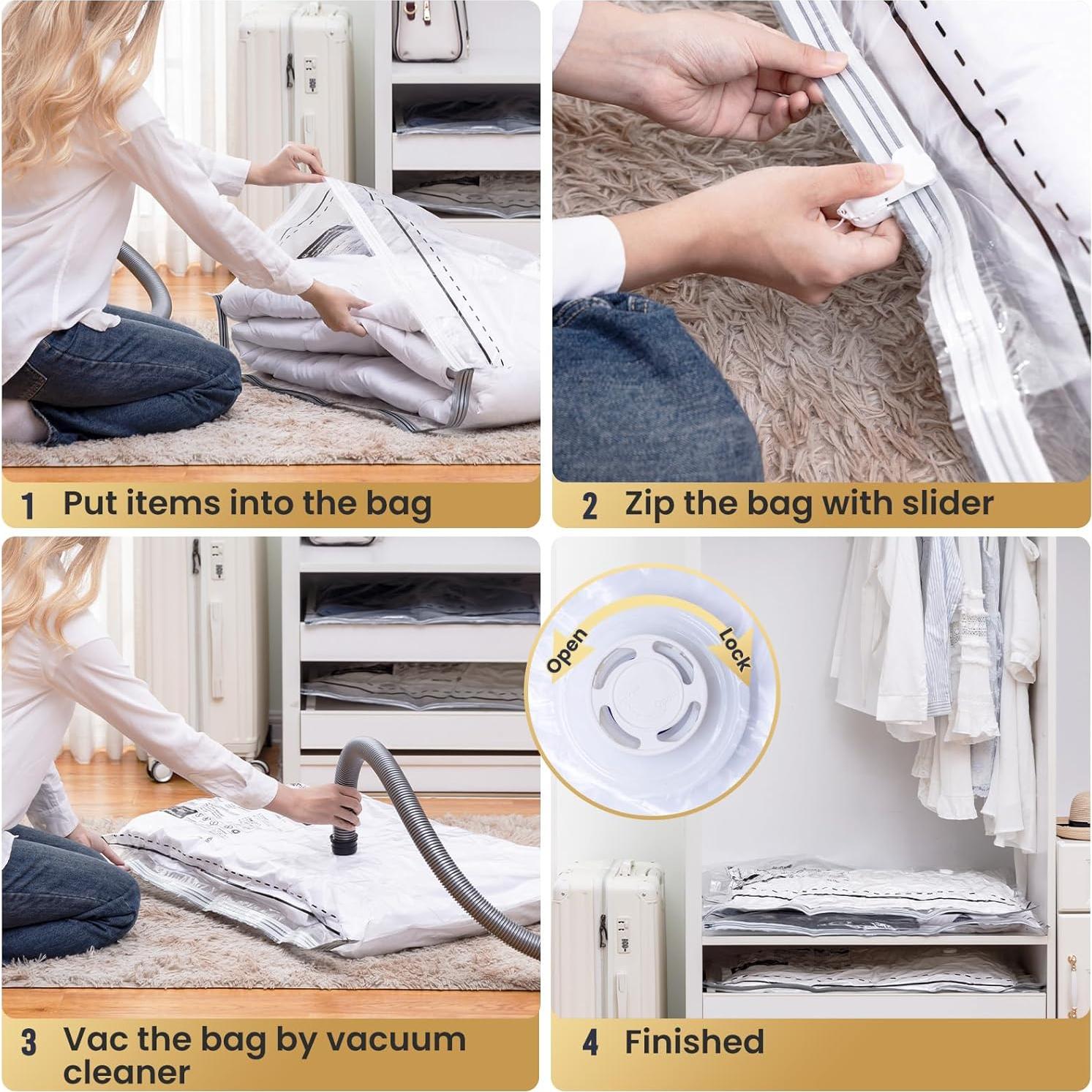 Bolsas de Almacenamiento al Vacío TAILI 10 Combo Transparente