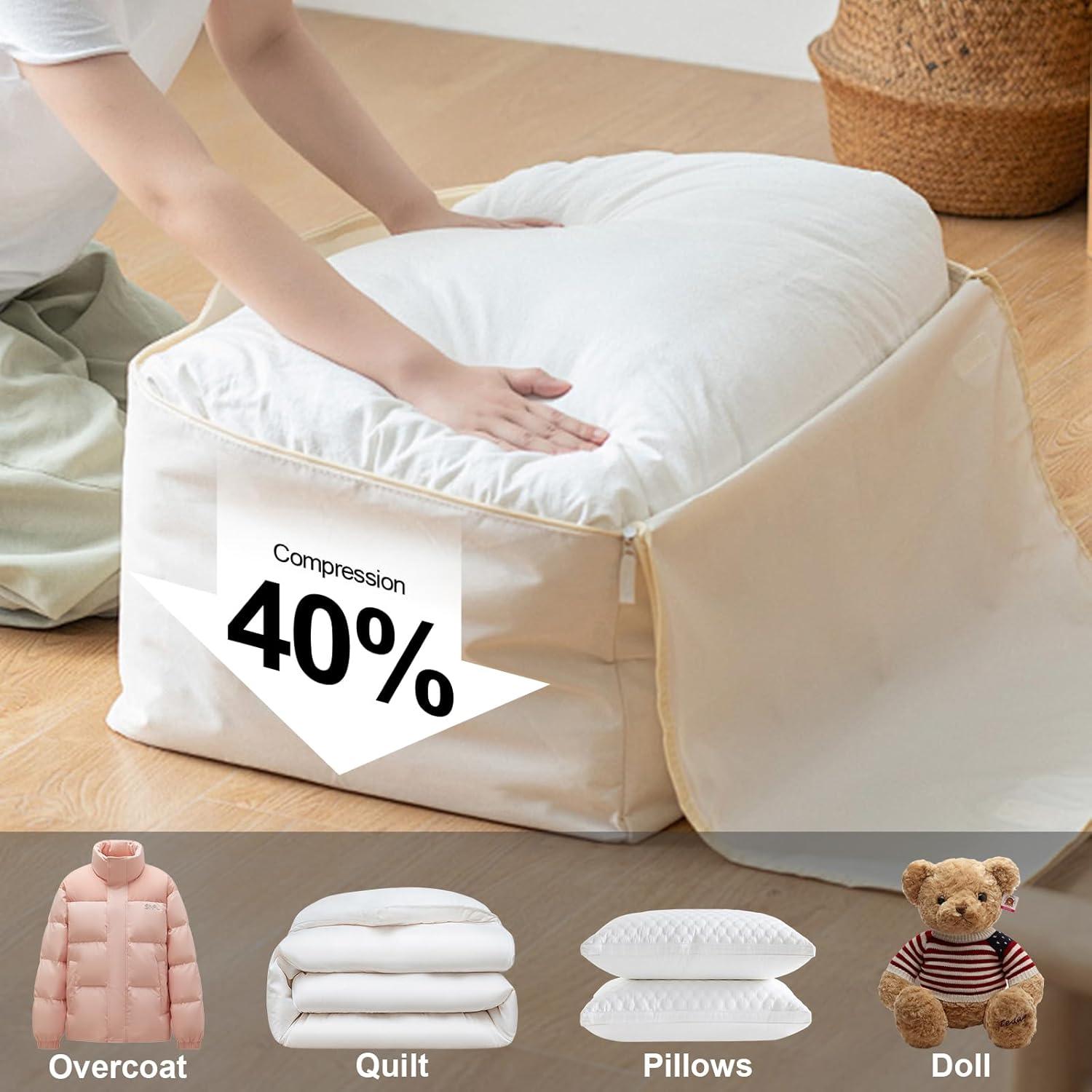 2 Bolsas de Almacenamiento Amugret Compresibles 132L Gris