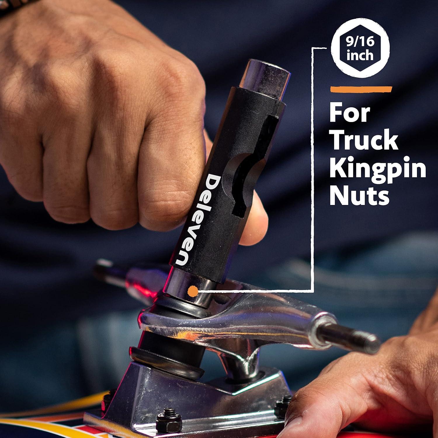 Herramienta de Skate Deleven Todo en Uno Ligera Negra