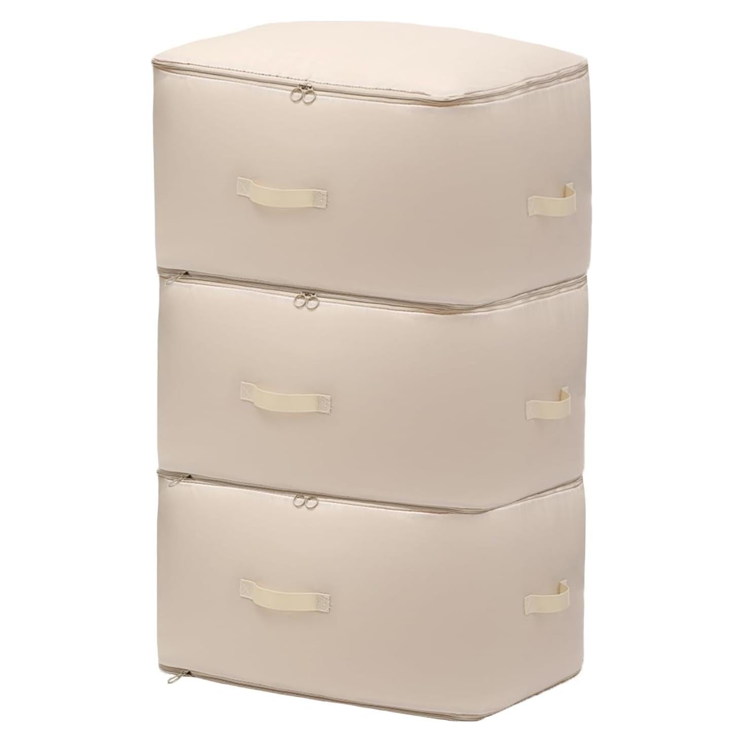 3 Bolsas de Almacenamiento Bxngjuj XL Caqui para Edredones