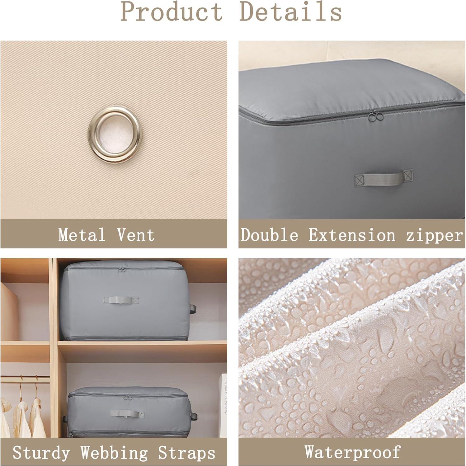 3 Bolsas de Almacenamiento Bxngjuj XL Caqui para Edredones