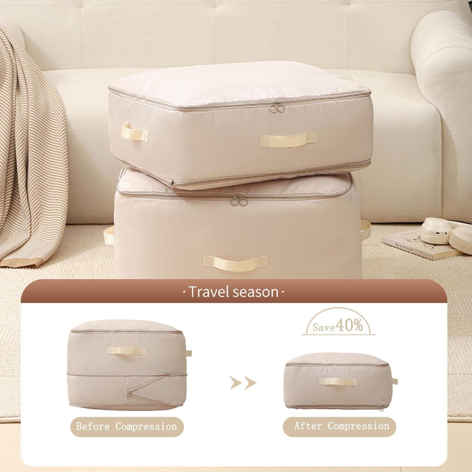 3 Bolsas de Almacenamiento Bxngjuj XL Caqui para Edredones