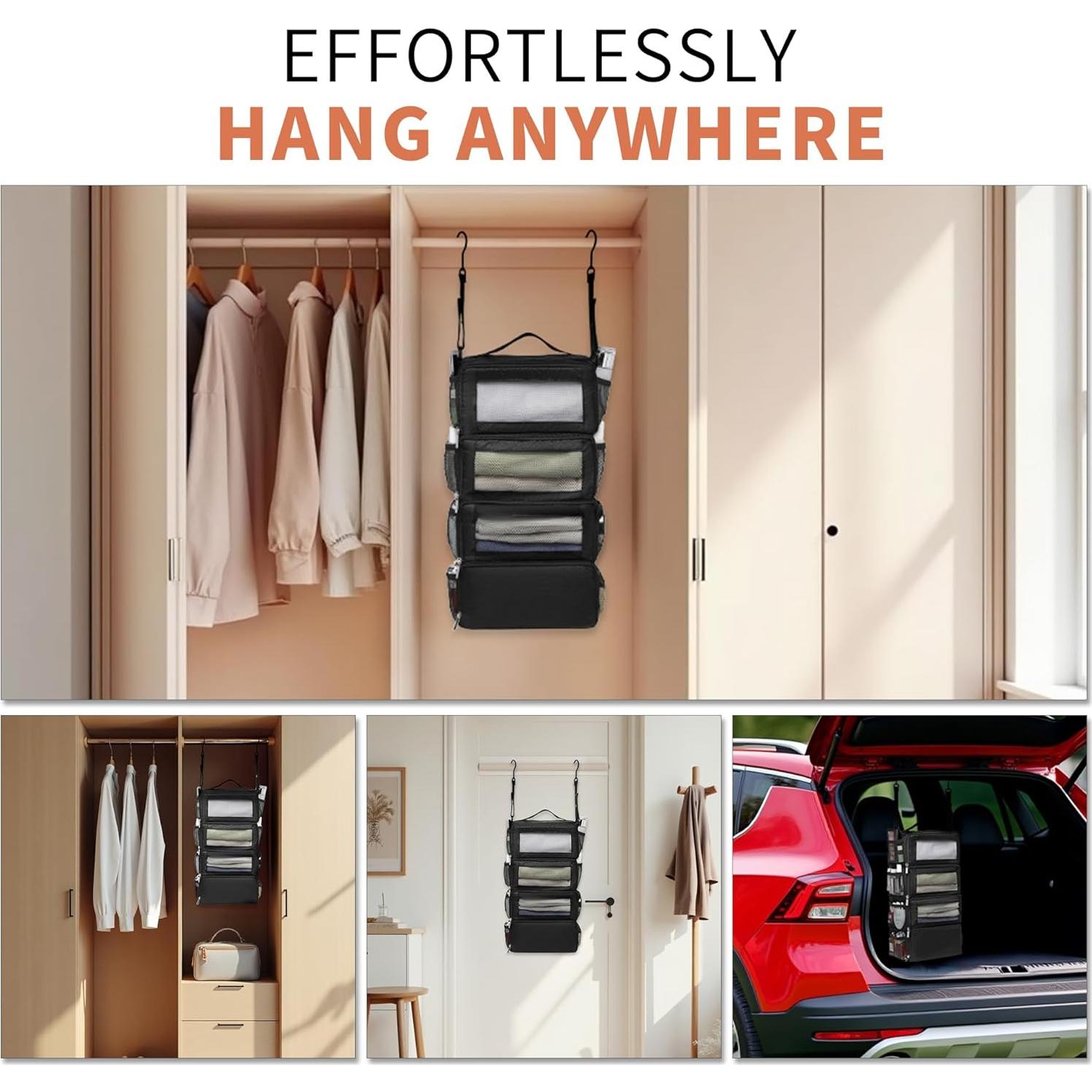 Organizador de Maletas Aucovely Negro Pequeño 48.8x36.8 cm