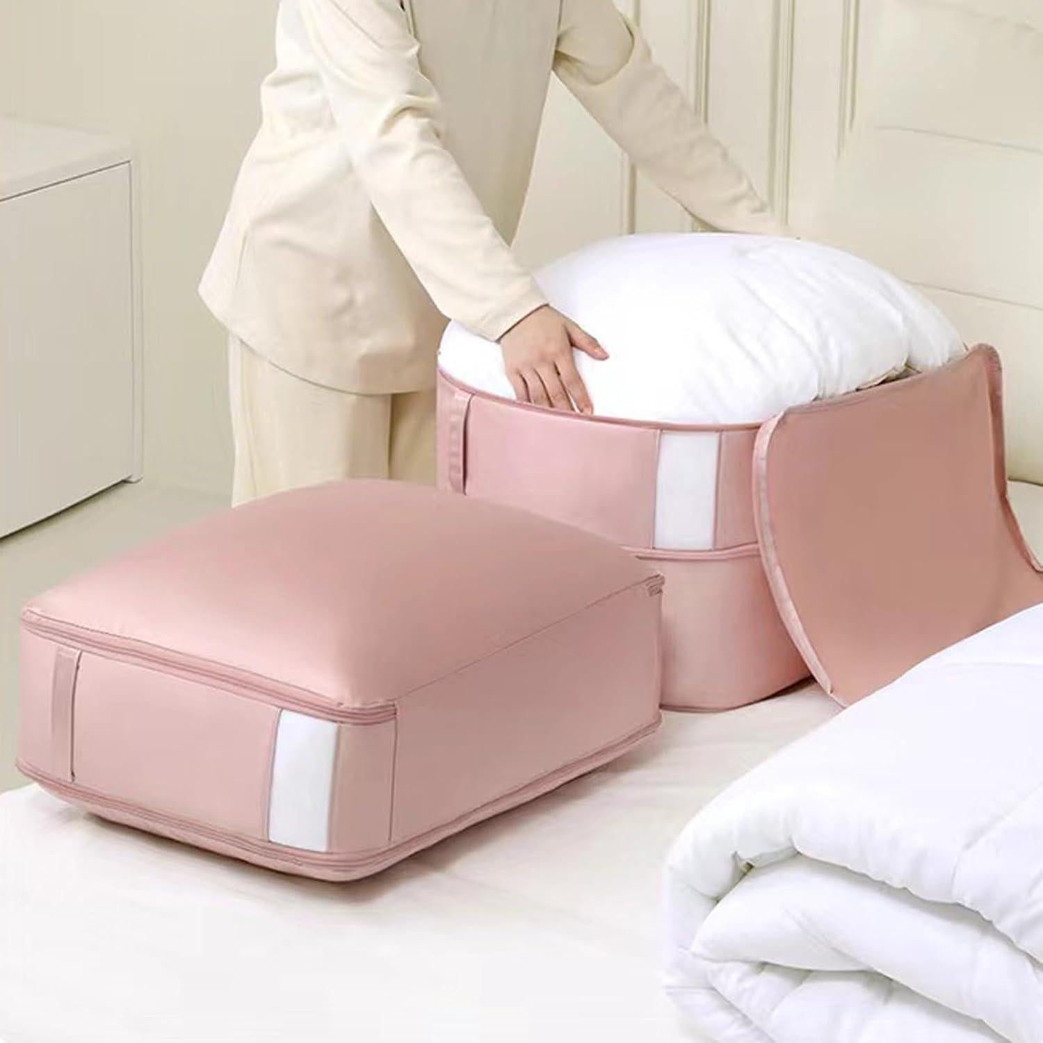 Bolsas de Compresión Tldcdte 2PCS Rosa 54x42x50cm para Ropa